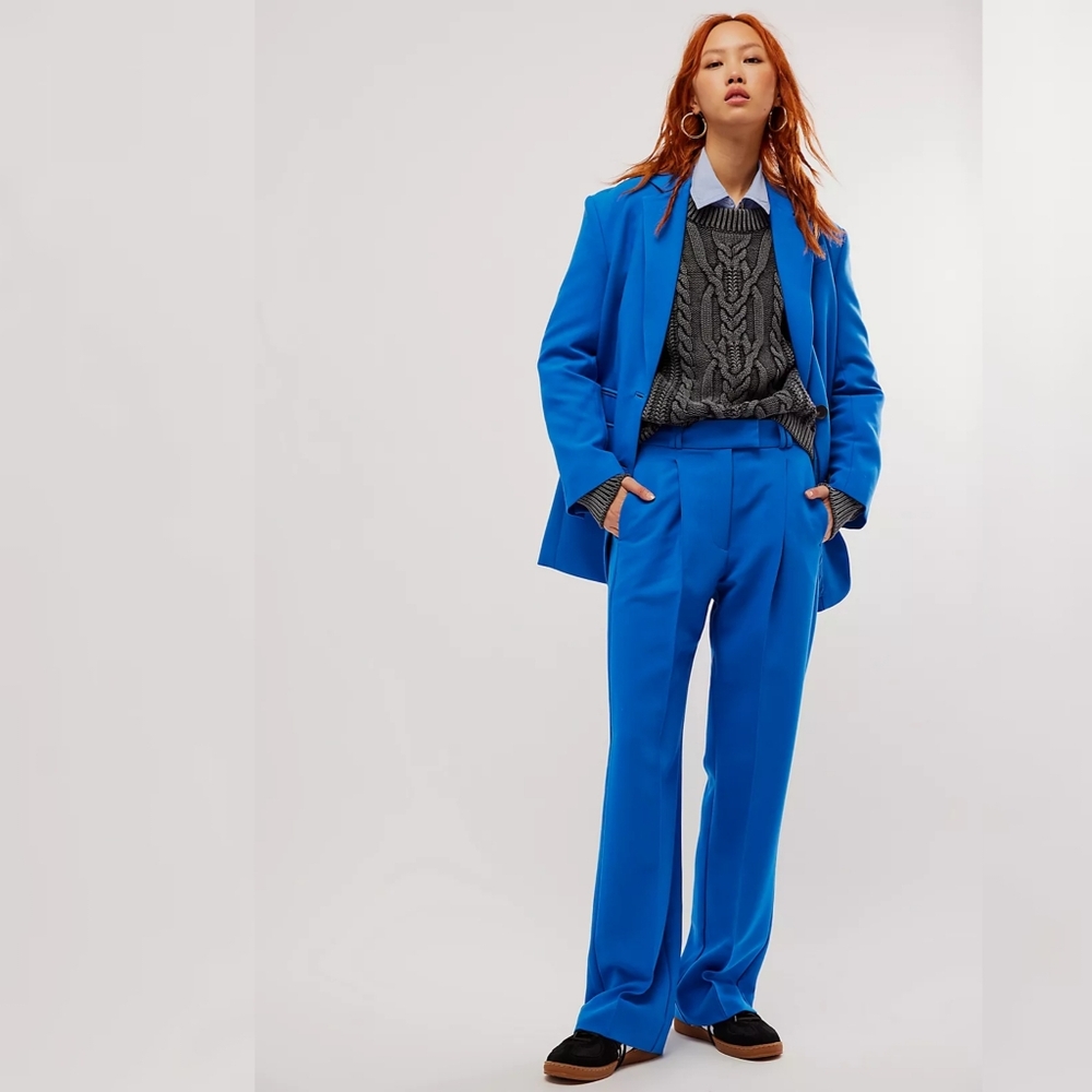 Free‎ People Shona Joy Irena Suit Set Cobalt Blue Women's Size 12